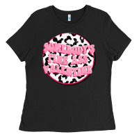 Black somebody's fine ass valentine Ladies Tee - FaDigitalArtStudio