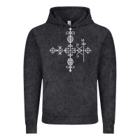 Vintage Black haitian veve  voodoo symbol t shirt Vintage Hoodie - PixelFlow
