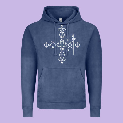 Haitian Veve  Voodoo Symbol T Shirt Vintage Hoodie Designed By Pixelflow