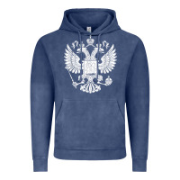 Vintage Denim russian double headed eagle for a russia fan gift t shirt Vintage Hoodie - PixelFlow