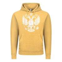 Vintage Mustard russian double headed eagle for a russia fan gift t shirt Vintage Hoodie - PixelFlow