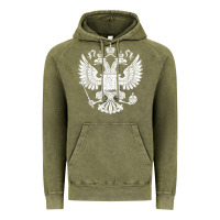 Vintage Olive russian double headed eagle for a russia fan gift t shirt Vintage Hoodie - PixelFlow