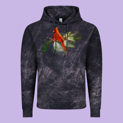 Wild Red Cardinal Bird Long Sleeve Vintage Hoodie Designed By Pixelflow
