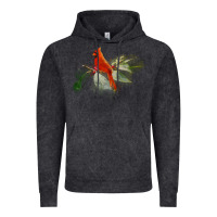 Vintage Black wild red cardinal bird long sleeve Vintage Hoodie - PixelFlow