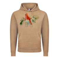 Vintage Coffee wild red cardinal bird long sleeve Vintage Hoodie - PixelFlow