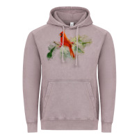 Vintage Zinc wild red cardinal bird long sleeve Vintage Hoodie - PixelFlow