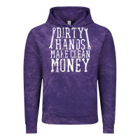 Cloud Purple dirty hands make clean money t shirt wrench mechanic gift Vintage Hoodie - PixelFlow