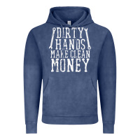 Vintage Denim dirty hands make clean money t shirt wrench mechanic gift Vintage Hoodie - PixelFlow