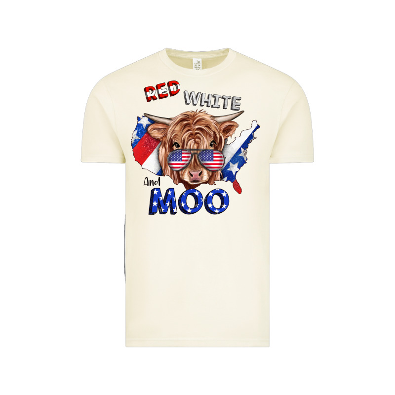 Red White And Moo Cow Vintage Tee by RanaPortraitStore | Teevron