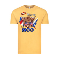 Vintage Mustard Red White And Moo Cow Vintage Tee - RanaPortraitStore