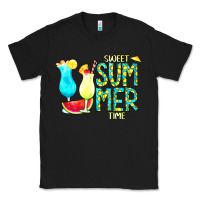 Black sweet summer time turquoise yellow Classic Tee - CowCowDesign