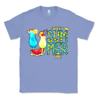 Colony Blue sweet summer time turquoise yellow Classic Tee - CowCowDesign