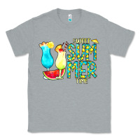 Heather Grey sweet summer time turquoise yellow Classic Tee - CowCowDesign