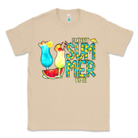 Mushroom sweet summer time turquoise yellow Classic Tee - CowCowDesign