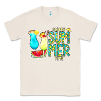 Natural sweet summer time turquoise yellow Classic Tee - CowCowDesign