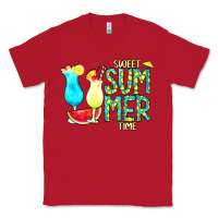 Red sweet summer time turquoise yellow Classic Tee - CowCowDesign