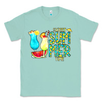 Seafoam sweet summer time turquoise yellow Classic Tee - CowCowDesign