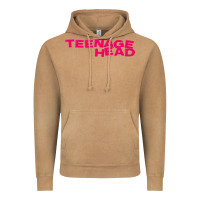 Vintage Camel Teenage Head Print (Pink) Plain Vintage Hoodie - PixelFlow