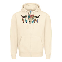 Sandshell Texas Longhorn Bull Skull Zipper Hoodie - JahusDesignShop