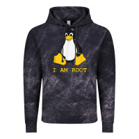Cloud Black Linux Mascot Tux the Penguin I Am Root TShirt Men Women Kids Vintage Hoodie - PixelFlow