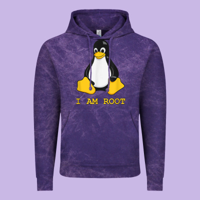Linux Mascot Tux The Penguin I Am Root Tshirt Men Women Kids Vintage Hoodie Designed By Pixelflow