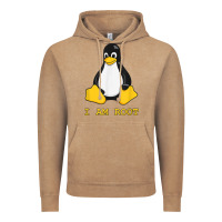 Vintage Coffee Linux Mascot Tux the Penguin I Am Root TShirt Men Women Kids Vintage Hoodie - PixelFlow