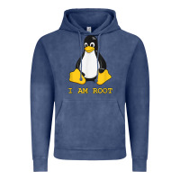 Vintage Denim Linux Mascot Tux the Penguin I Am Root TShirt Men Women Kids Vintage Hoodie - PixelFlow