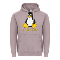 Vintage Zinc Linux Mascot Tux the Penguin I Am Root TShirt Men Women Kids Vintage Hoodie - PixelFlow