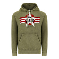 Vintage Olive Old Rock 1976 Clash Vintage Hoodie - PixelFlow