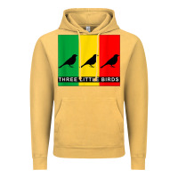 Vintage Mustard THREE LITTLE BIRDS Vintage Hoodie - PixelFlow