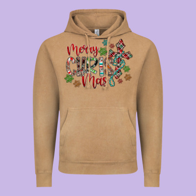 Merry Christmas Vintage Hoodie Designed By Cowhidedigitalart