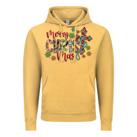 Vintage Mustard Merry Christmas Vintage Hoodie - CowhideDigitalArt