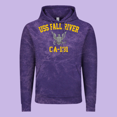 Uss Fall River Ca 131 Vintage Hoodie Designed By Pixelflow