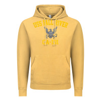 Vintage Mustard uss fall river ca 131 Vintage Hoodie - PixelFlow