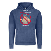 Vintage Denim i am a mom against cat boys Vintage Hoodie - PixelFlow
