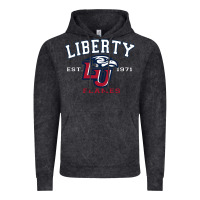 Vintage Black liberty university flames football lynchburg virginia sparky the eagle Vintage Hoodie - PixelFlow