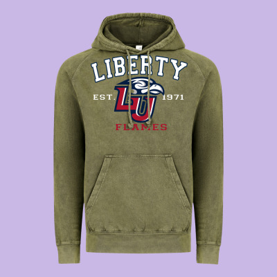 Liberty University Flames Football Lynchburg Virginia Sparky The Eagle Vintage Hoodie Designed By Pixelflow