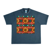 Midnight Navy native american aztec seamless pattern 2 Urban Heavy Tee - BundleAndBundleShop