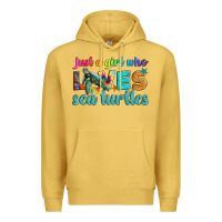 Antique Gold just a girl who loves sea turtle Premium Hoodie - Artiststas