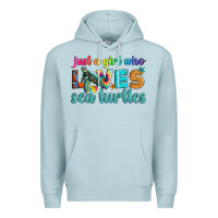Blue Mist just a girl who loves sea turtle Premium Hoodie - Artiststas
