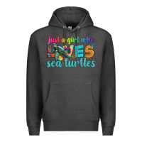 Charcoal Heather just a girl who loves sea turtle Premium Hoodie - Artiststas