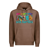 Chestnut just a girl who loves sea turtle Premium Hoodie - Artiststas