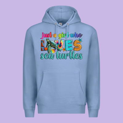 Just A Girl Who Loves Sea Turtle Premium Hoodie Designed By Artiststas