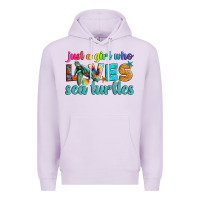 Lilac just a girl who loves sea turtle Premium Hoodie - Artiststas