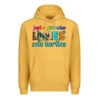 Mustard just a girl who loves sea turtle Premium Hoodie - Artiststas