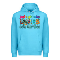 Ocean Blue just a girl who loves sea turtle Premium Hoodie - Artiststas