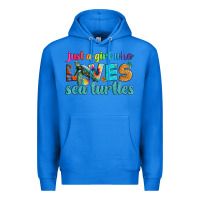 True Royal just a girl who loves sea turtle Premium Hoodie - Artiststas