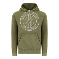 Vintage Olive Crass   There Is No  Authority But Yourself Classic Vintage Hoodie - PixelFlow