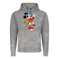 Cloud Rock micky-playing-baseball-cartoon-illustration-- Vintage Hoodie - PixelFlow