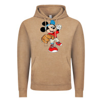 Vintage Coffee micky-playing-baseball-cartoon-illustration-- Vintage Hoodie - PixelFlow
